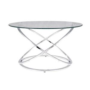 Konferenční stolek: SIGNAL EOS B SIGNAL - stoly: sklo tvrdené-číre/chróm