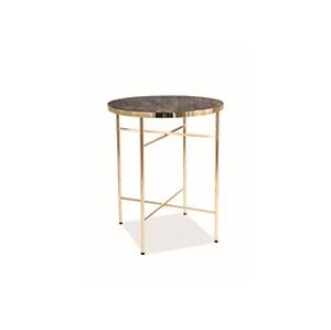Konferenční stolek: SIGNAL IBIZA C SIGNAL - stoly: sklo/ kov - mramor/ zlatá