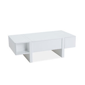 Konferenční stolek: SIGNAL MIDO HALMAR - drevo: MDF lakovaná - biela
