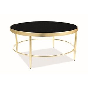 Konferenční stolek: SIGNAL MYSTIC B SIGNAL - stoly: sklo/ kov - čierna/ zlatá
