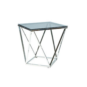 Konferenční stolek: SIGNAL SILVER B SIGNAL - stoly: sklo tvrdené/ chróm