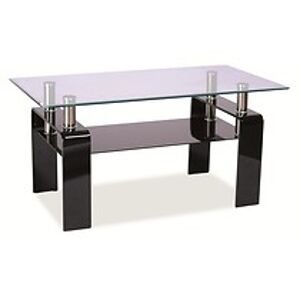 Konferenční stolek: SIGNAL STELLA SIGNAL - stoly: sklo bezfarebné/ čierna