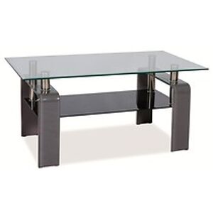 Konferenční stolek: SIGNAL STELLA SIGNAL - stoly: sklo bezfarebné/ čierna/ sivá