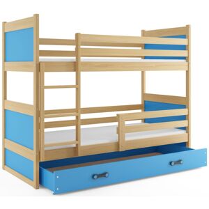 BMS Dětská patrová postel RICO | borovice 80 x 160 cm Barva: Modrá