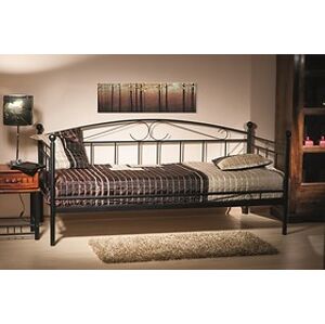 Kovová postel: SIGNAL ANKARA s roštem SIGNAL - spálňový nábytok: kov/biela
