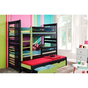 ArtBed Dětská patrová postel s přistýlkou Roland III Provedení: Moření - Barva