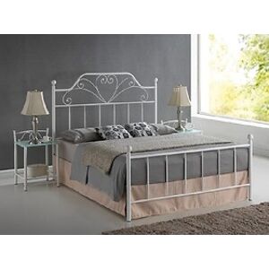 Kovová postel: SIGNAL LIMA s roštem 160 x 200 SIGNAL - spálňový nábytok: kov/biela