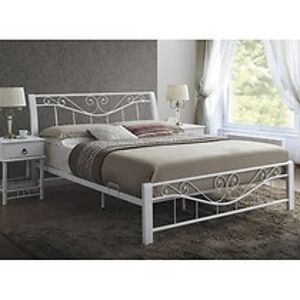 Kovová postel: SIGNAL PARMA 180 x 200 SIGNAL - spálňový nábytok: kov - biely/dr. biele