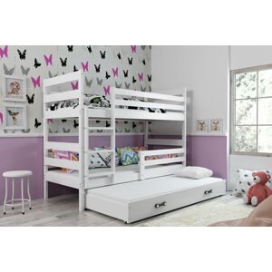 BMS Dětská patrová postel s přistýlkou Eryk 3 | bílá Barva: Bílá / bílá, Rozměr: 160 x 80 cm