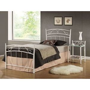 Kovová postel: SIGNAL SIENA s roštem 90 x 200 SIGNAL - spálňový nábytok: kov/biela