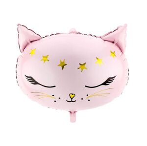 Balón foliový kočka 48 x 36 cm - růžová - PartyDeco