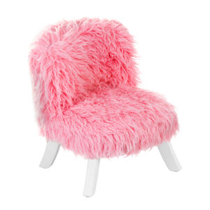ArtSB Křesílko Pink Furry Provedení: Křeslo s bílými 17 cm nohama