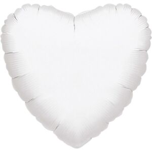 Balonek srdce bílé foliové - Amscan