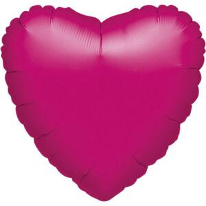 Balonek srdce foliový Fuchsia Metallic - Amscan