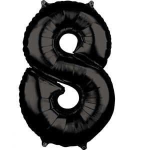 Balónek číslo 8 černý 66 cm - Amscan