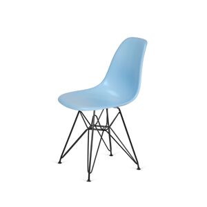 King Home Krzesło DSR BLACK błękitny.11 - podstawa metalowe czarna
