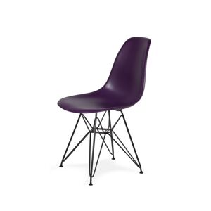 King Home Krzesło DSR BLACK fioletowy purpura.39 - podstawa metalowe czarna