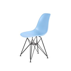 King Home Krzesło DSR BLACK jasny niebieski.12 - podstawa metalowe czarna