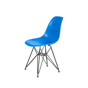 King Home Krzesło DSR BLACK niebieski.11 - podstawa metalowe czarna