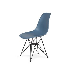 King Home Krzesło DSR BLACK pastelowy niebieski .26 - podstawa metalowe czarna