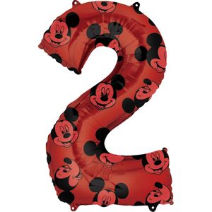 Mickey Mouse balónek číslo 2 červený 66 cm - Amscan