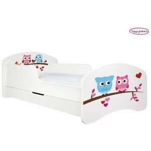 Happy Babies Dětská postel ANIMALS bílá 160x80 cm Farba: Biela / biela, Prevedenie: L04 / 80 x 160 cm /S úložným priestorom, Obrázok: AM01