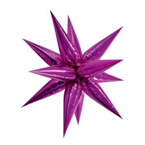 Hvězda růžová 100cm 3D foliový balón - UNIQUE