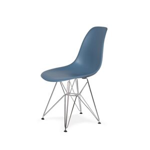 King Home Krzesło DSR SILVER pastelowy niebieski .26 - podstawa metalowe chromowana