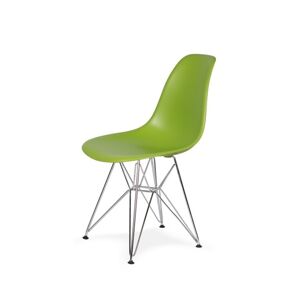 King Home Krzesło DSR SILVER soczysta zieleń.13 - podstawa metalowe chromowana