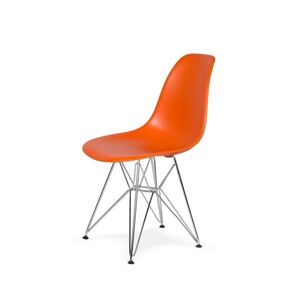 King Home Krzesło DSR SILVER sycylijska pomarańcza .08 - podstawa metalowe chromowana