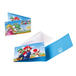 Super Mario pozvánky 8ks - Amscan