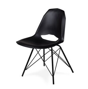 King Home Krzesło gularis DSM czarne - polipropylen, podstawa czarna metalowe