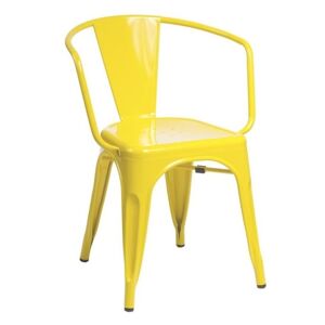 Krzesło TOWER ARM żółte - metal
