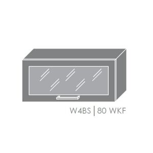ArtExt Kuchyňská linka Emporium Kuchyně: Horní skříňka W4BS/80 WKF / rám v barvě dvířek (ŠxVxH) 80 x 36 x 30-32,5 cm