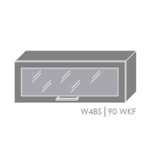 ArtExt Kuchyňská linka Emporium Kuchyně: Horní skříňka W4BS/90 WKF / rám v barvě dvířek (ŠxVxH) 90 x 36 x 30-32,5 cm