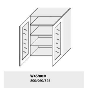 ArtExt Kuchyňská linka Emporium Kuchyně: Horní skříňka W4S/80/(ŠxVxH) 80 x 96 x 32,5 cm (korpus grey,lava,bílá)