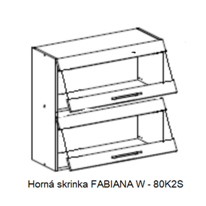Tempo Kondela Kuchyňská linka FABIANA / bílá FABIANA: Horná skrinka FABIANA W-80 K2S / (ŠxVxH) 80x72x30 cm