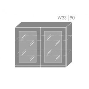 ArtExt Kuchyňská linka Florence - lesk Kuchyně: Horní skříňka W3S/90/(ŠxVxH) 90 x 72 x 32,5 cm