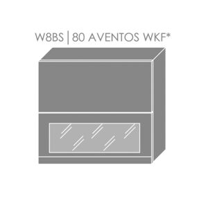 ArtExt Kuchyňská linka Florence - lesk Kuchyně: Horní skříňka W8BS/80 AVENTOS WKF/ rám v barvě dvířek (ŠxVxH) 80 x 72 x 32,5 cm
