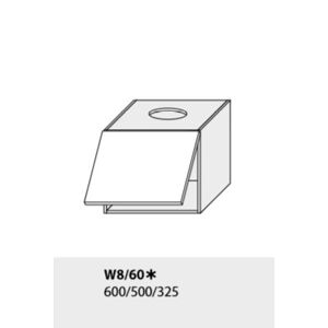 Kuchynská linka PLATINUM Kuchyně: Horní skříňka W8/60/(ŠxVxH) 60 x 50 x 32,5 cm (korpus grey,lava,bílá)