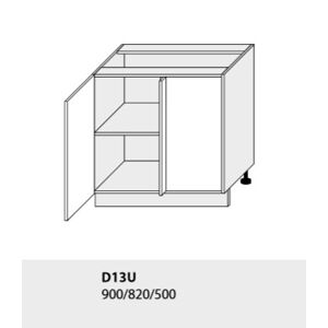 Kuchynská linka PLATINUM Kuchyně: Spodní skříňka D13U /(ŠxVxH) 90 x 82 x 50 cm