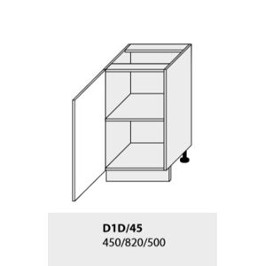 Kuchynská linka PLATINUM Kuchyně: Spodní skříňka D1D/45 (ŠxVxH) 45 x 82 x 50 cm