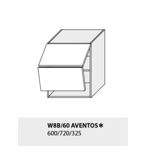 Kuchynská linka PLATINUM Kuchyně: Horní skříňka W8B/60 Aventos/(ŠxVxH) 60 x 72 x 32,5 cm (korpus grey,lava,bílá)