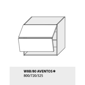 Kuchynská linka PLATINUM Kuchyně: Horní skříňka W8B/80 Aventos/(ŠxVxH) 80 x 72 x 32,5 cm (korpus grey,lava,bílá)