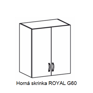 Tempo Kondela Kuchyňská linka ROYAL ROYAL: Horná skrinka ROYAL G60 / (ŠxVxH) 60 x 72 x 32 cm