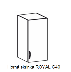 Tempo Kondela Kuchyňská linka ROYAL ROYAL: Horná skrinka ROYAL G40 / (ŠxVxH) 40 x 72 x 32 cm