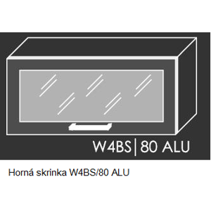 Kuchynská linka SILVER Kuchyňa: Horná skrinka Silver W4BS/80 ALU - hliníkový rám skrinky / (ŠxVxH) 80 x 36 x 30 32,5 cm