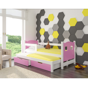 ArtAdrk Dětská postel CAMPOS Barva: bílá / růžová