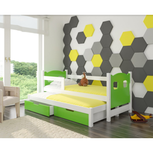 ArtAdrk Dětská postel CAMPOS Barva: bílá / zelená