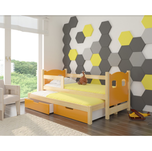 ArtAdrk Dětská postel CAMPOS Barva: borovice / oranžová